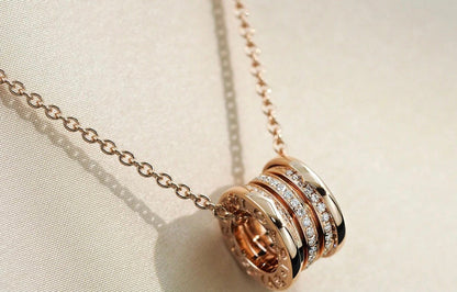 [⭐Aura]ZERO 1 PINK GOLD DIAMOND NECKLACE