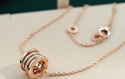 [⭐Aura]ZERO 1 PINK GOLD DIAMOND NECKLACE