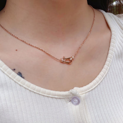 [⭐Aura]FORCE 10 PINK GOLD DIAMOND NECKLACE