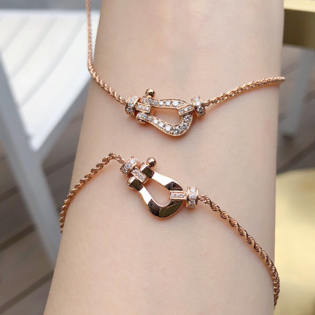 [⭐Aura]FORCE 10 PINK GOLD DIAMOND NECKLACE