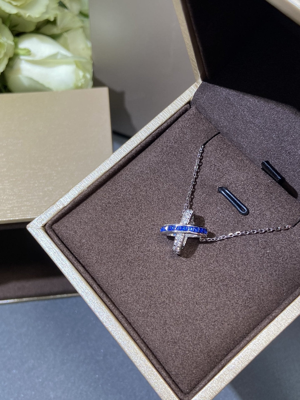 [⭐Aura]LIENS DIAMOND SILVER NECKLACE