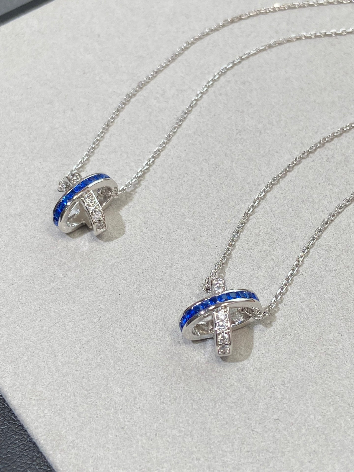 [⭐Aura]LIENS DIAMOND SILVER NECKLACE
