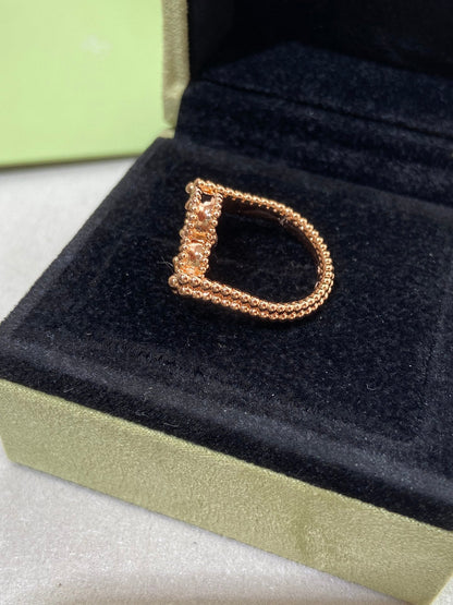 [⭐Aura]CLOVER RIVERSIBLE ROSE GOLD RING