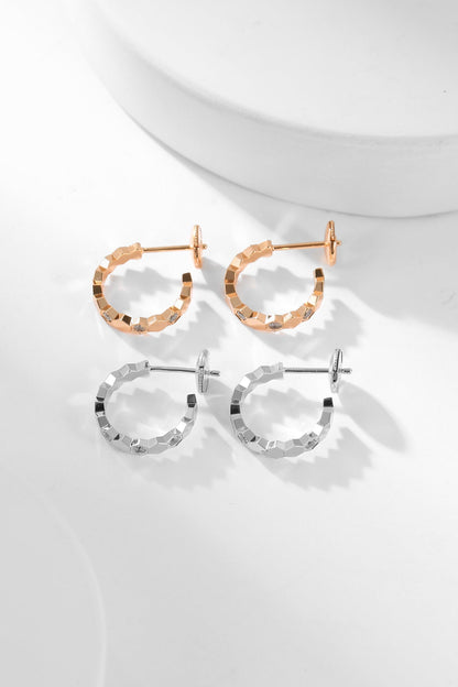 [⭐Aura]BEE LOVE DIAMOND HOOP EARRINGS