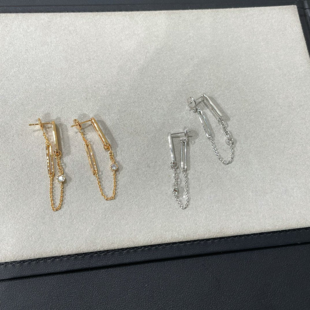 [⭐Aura]CHAINE CHAOS DIAMOND DROP EARRINGS