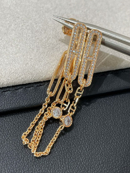 [⭐Aura]CHAINE CHAOS DIAMOND DROP EARRINGS