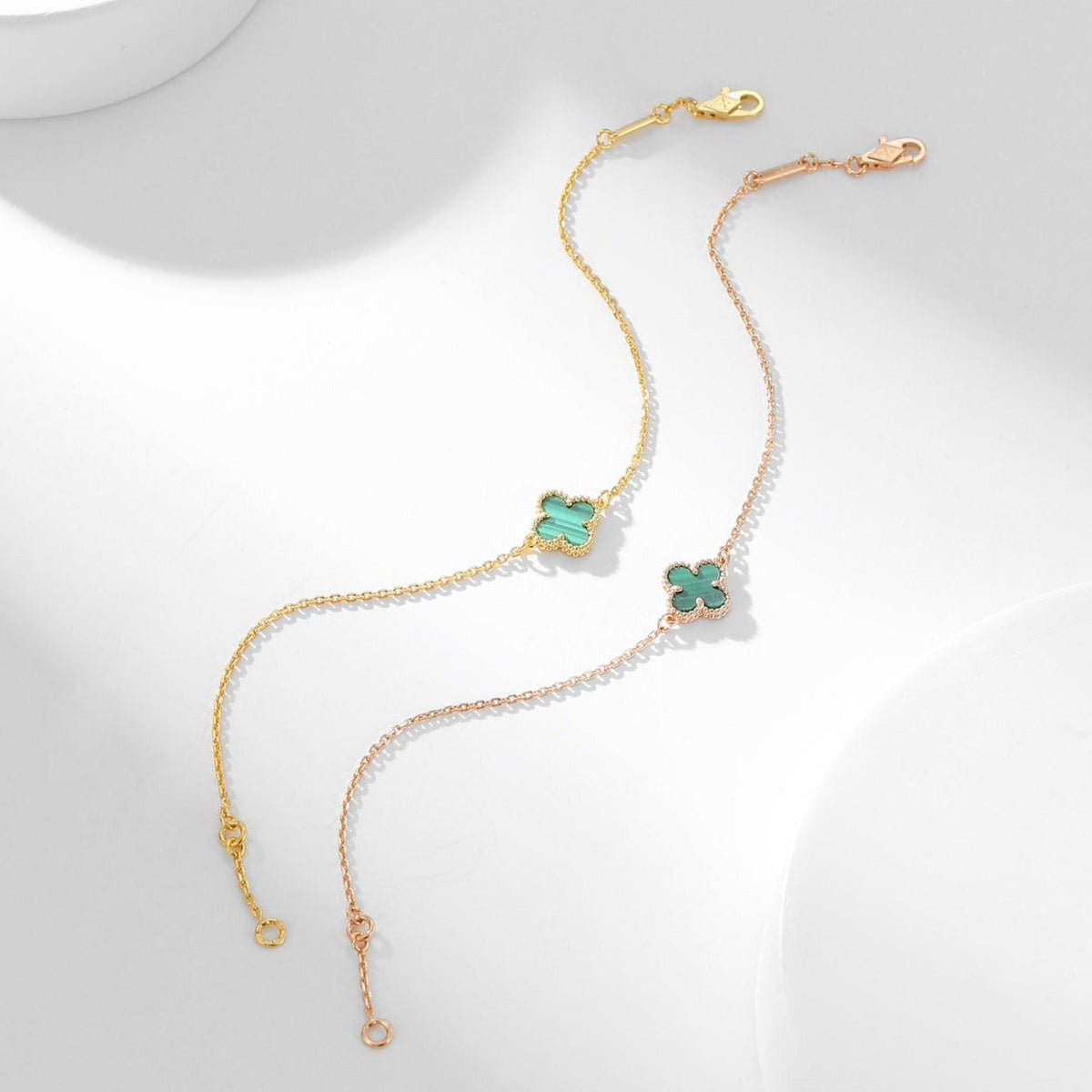 [⭐Aura]CLOVER BRACELET MALACHITE 1 MOTIF