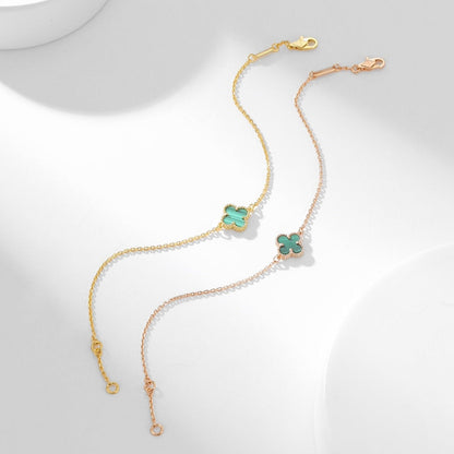 [⭐Aura]CLOVER BRACELET MALACHITE 1 MOTIF