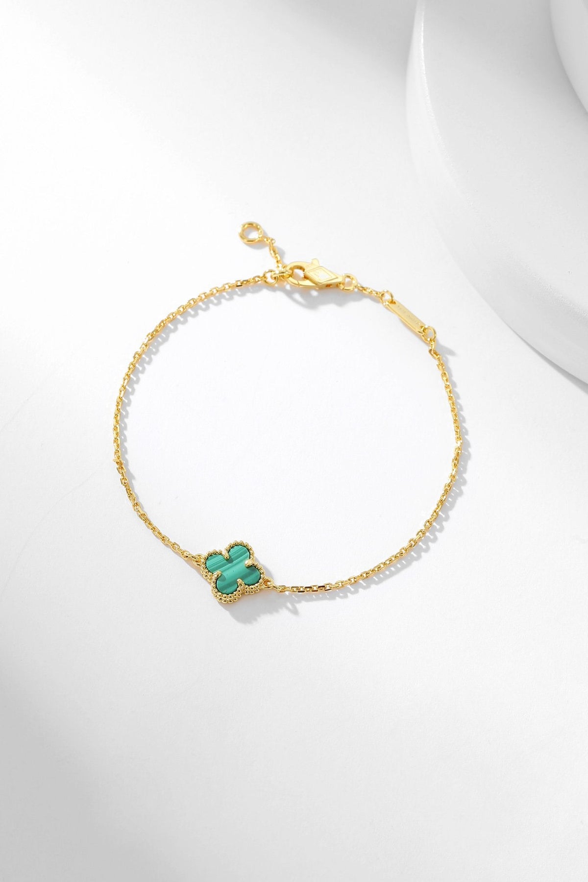 [⭐Aura]CLOVER BRACELET MALACHITE 1 MOTIF