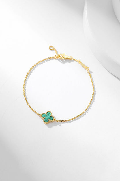 [⭐Aura]CLOVER BRACELET MALACHITE 1 MOTIF