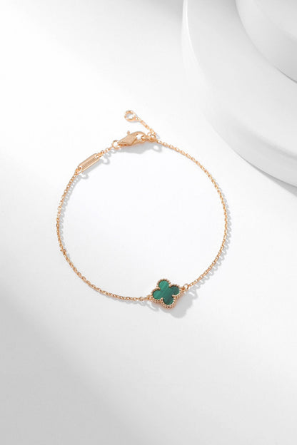 [⭐Aura]CLOVER BRACELET MALACHITE 1 MOTIF