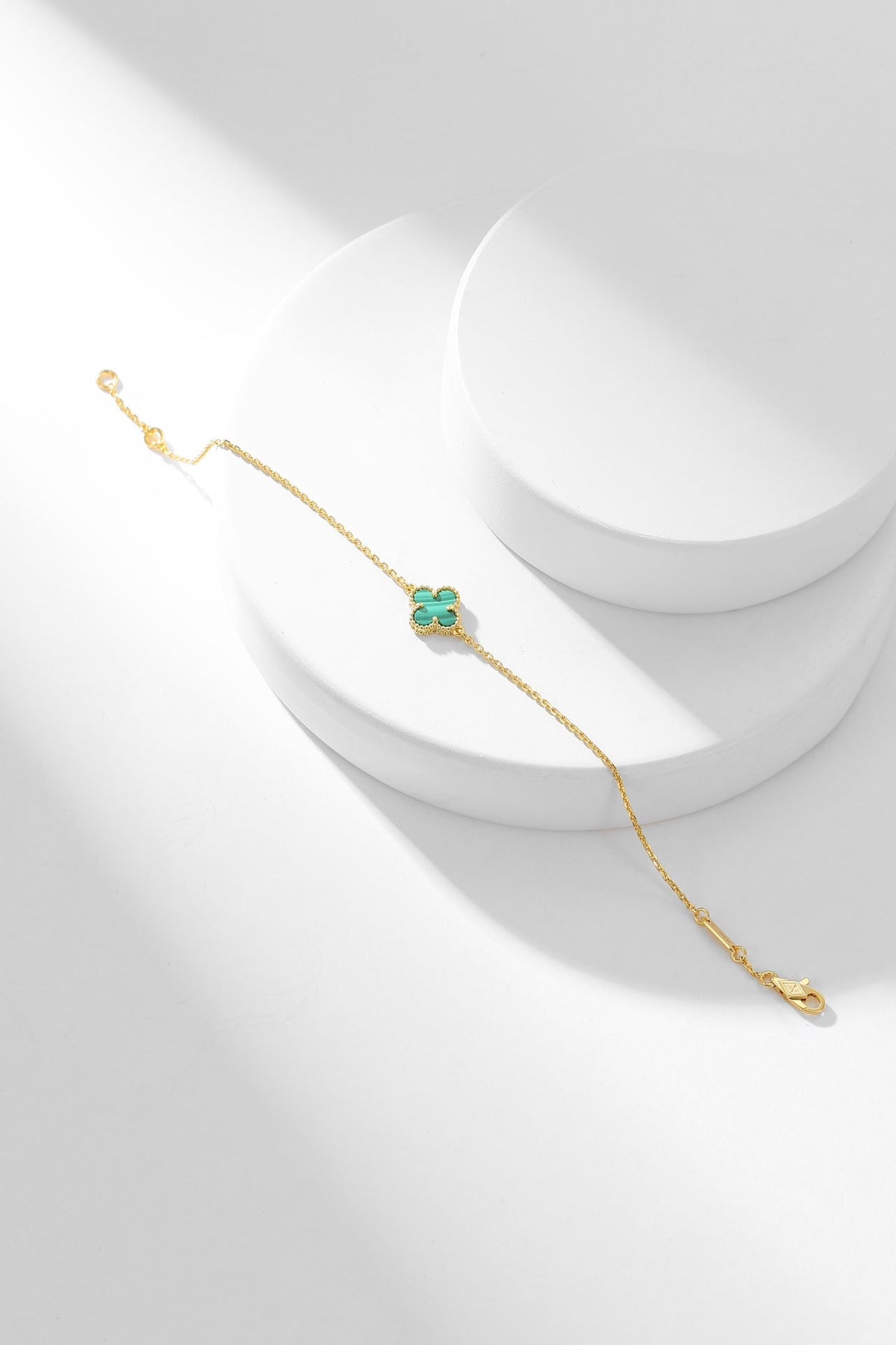 [⭐Aura]CLOVER BRACELET MALACHITE 1 MOTIF