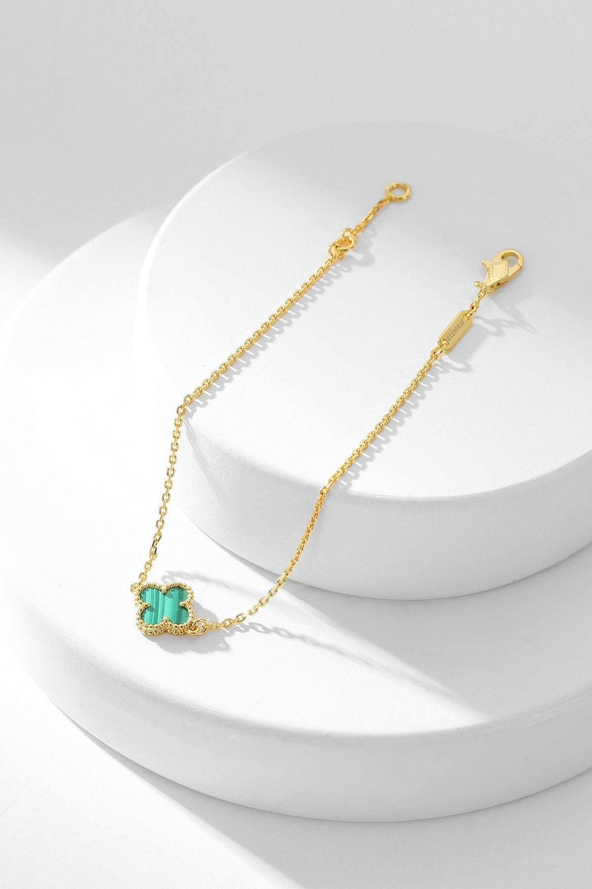 [⭐Aura]CLOVER BRACELET MALACHITE 1 MOTIF