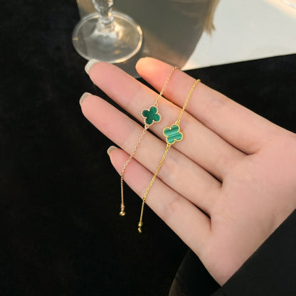 [⭐Aura]CLOVER BRACELET MALACHITE 1 MOTIF