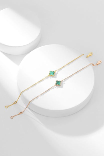 [⭐Aura]CLOVER BRACELET MALACHITE 1 MOTIF