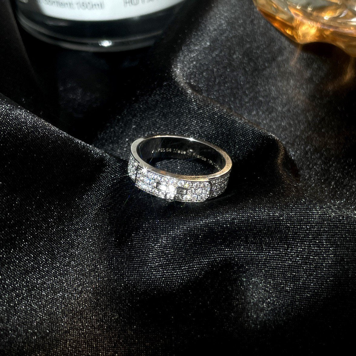 [⭐Aura]KELLY SILVER DIAMOND RING