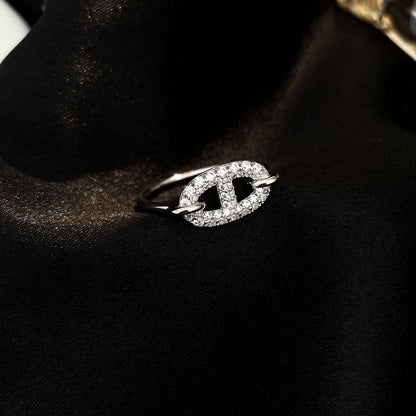 [⭐Aura]RONDE SMALL SILVER DIAMOND RING