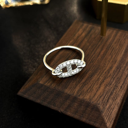 [⭐Aura]RONDE SMALL SILVER DIAMOND RING