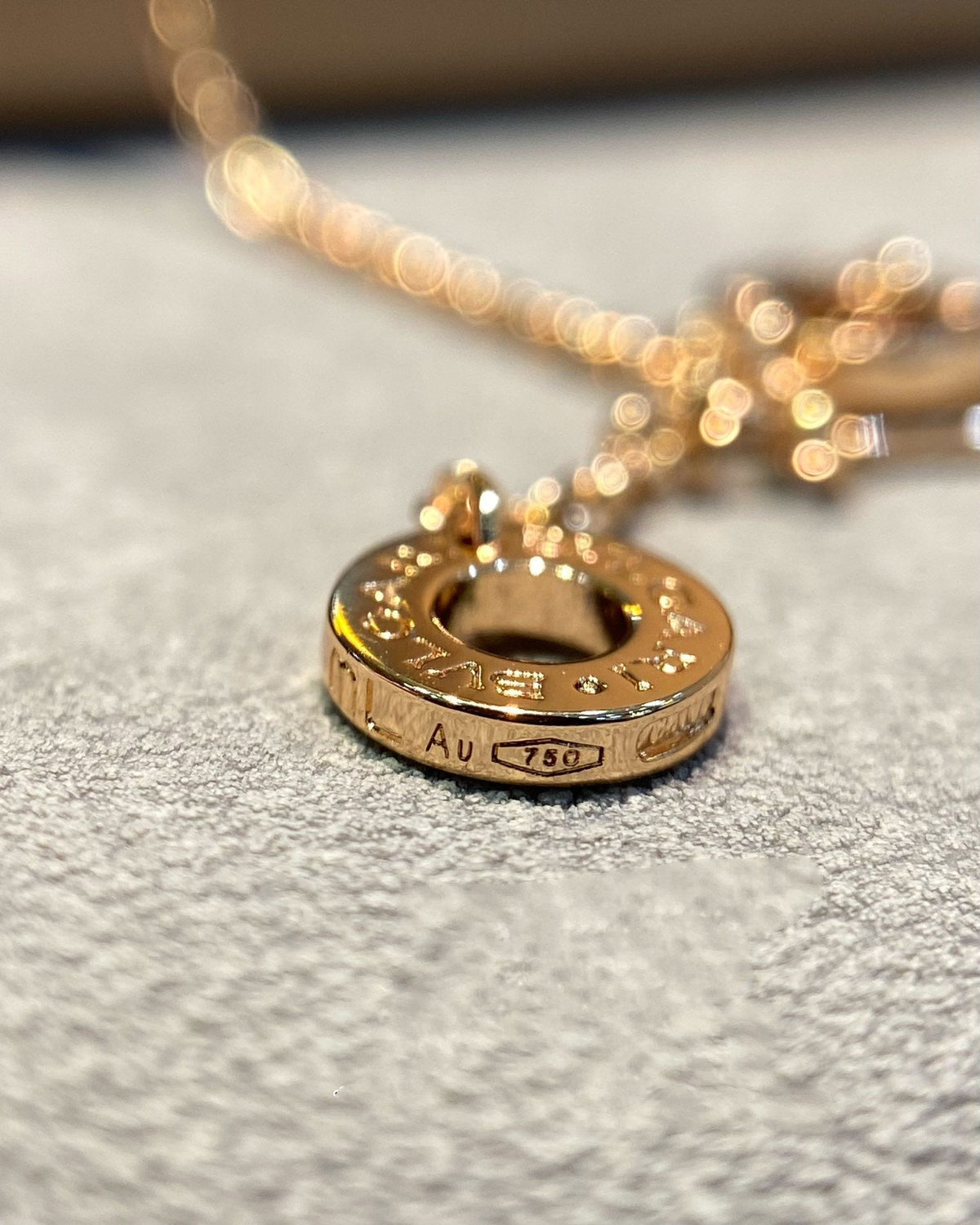 [⭐Aura]DREAM MOP DIAMOND PAVED PINK GOLD NECKLACE