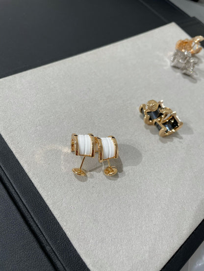 [⭐Aura]ZERO 1 PINK GOLD CERAMIC EARRINGS