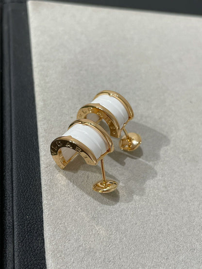 [⭐Aura]ZERO 1 PINK GOLD CERAMIC EARRINGS