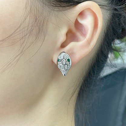 [⭐Aura]SERPENT DIAMOND STUD EARRINGS