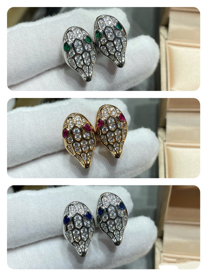 [⭐Aura]SERPENT DIAMOND STUD EARRINGS