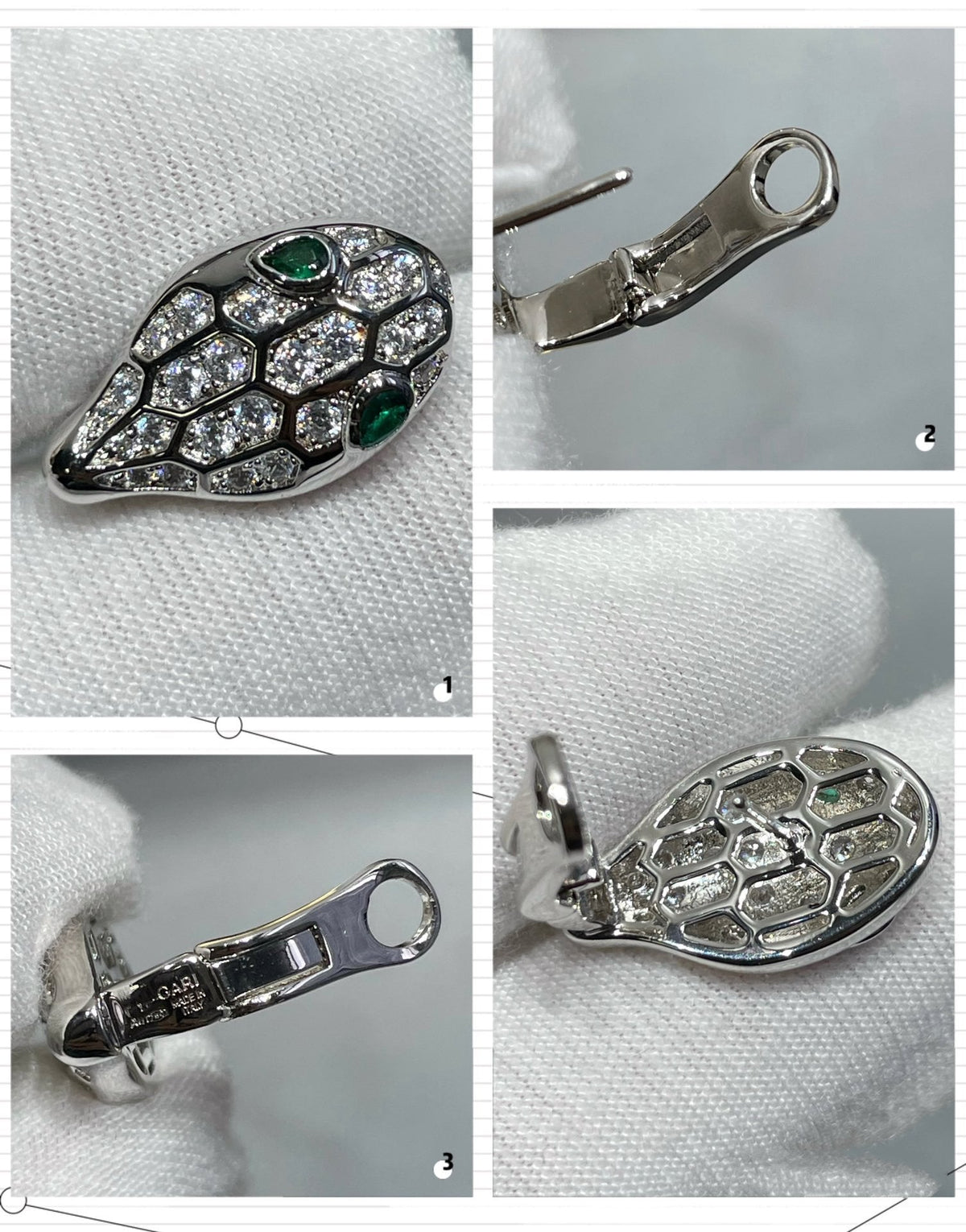 [⭐Aura]SERPENT DIAMOND STUD EARRINGS