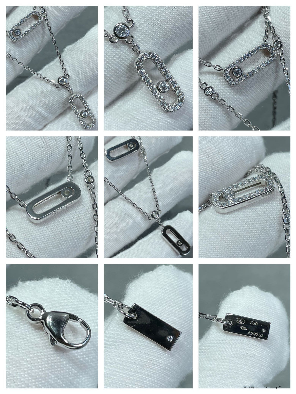 [⭐Aura]MOVE 2 ROW DIAMOND NECKLACE