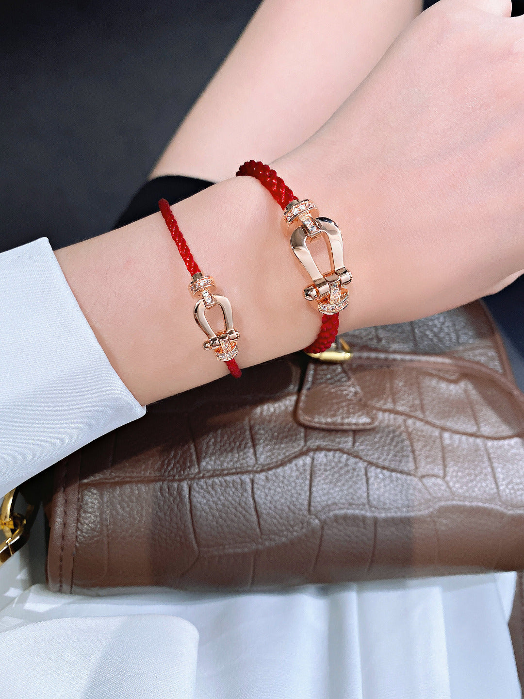 [⭐Aura]FORCE 10 HALF DIAMOND PINK GOLD RED CORDERI LARGE AND MEDIUM MODEL