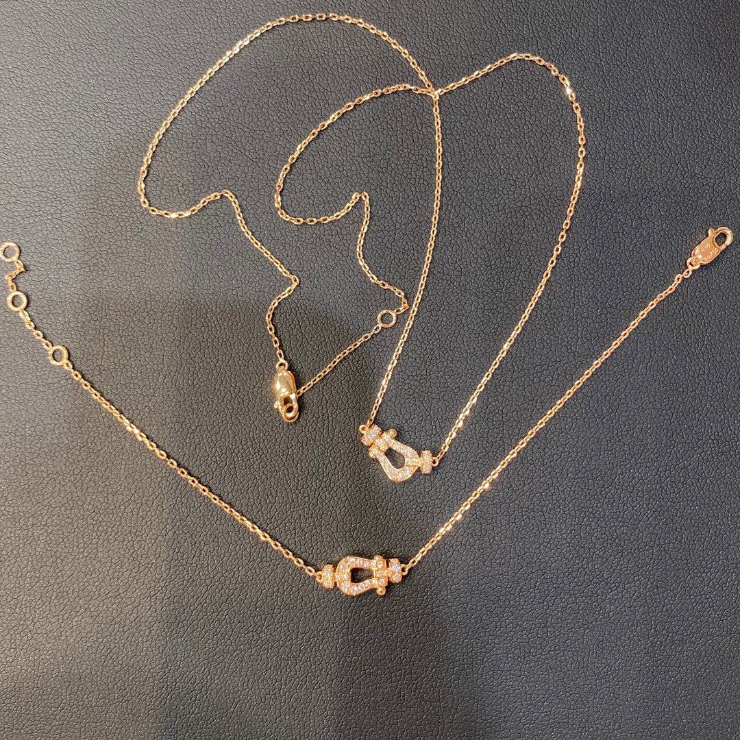 [⭐Aura]FORCE 10 DIAMOND PINK GOLD NECKLACE MINI MODEL