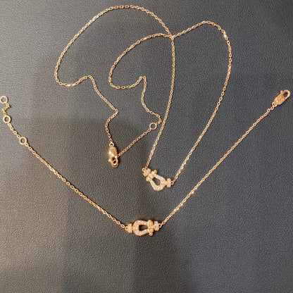 [⭐Aura]FORCE 10 DIAMOND PINK GOLD NECKLACE MINI MODEL