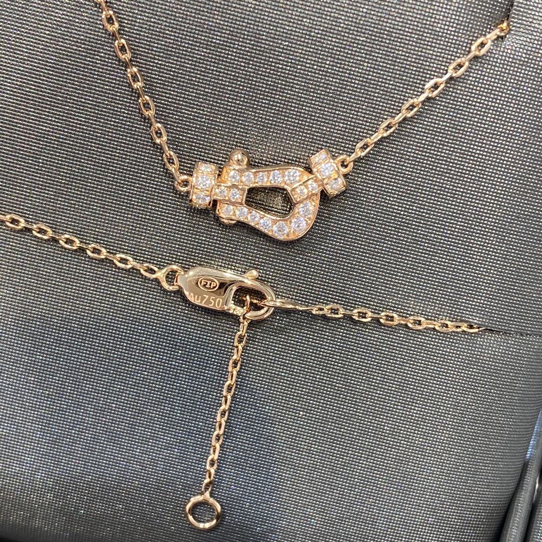 [⭐Aura]FORCE 10 DIAMOND PINK GOLD NECKLACE MINI MODEL