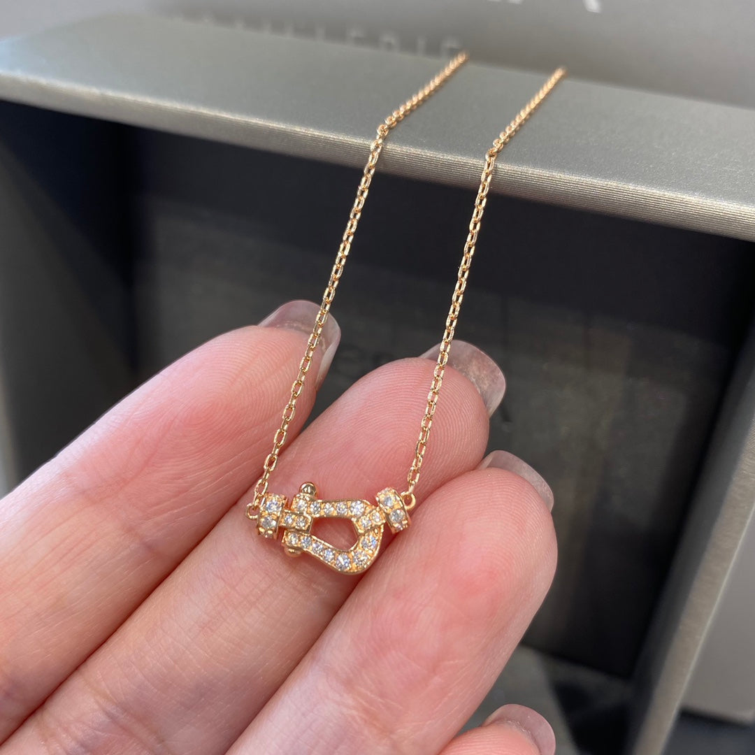 [⭐Aura]FORCE 10 DIAMOND PINK GOLD NECKLACE MINI MODEL