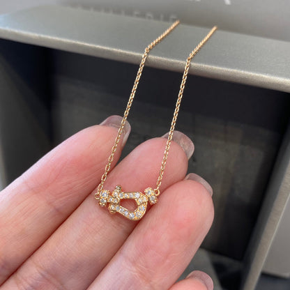 [⭐Aura]FORCE 10 DIAMOND PINK GOLD NECKLACE MINI MODEL