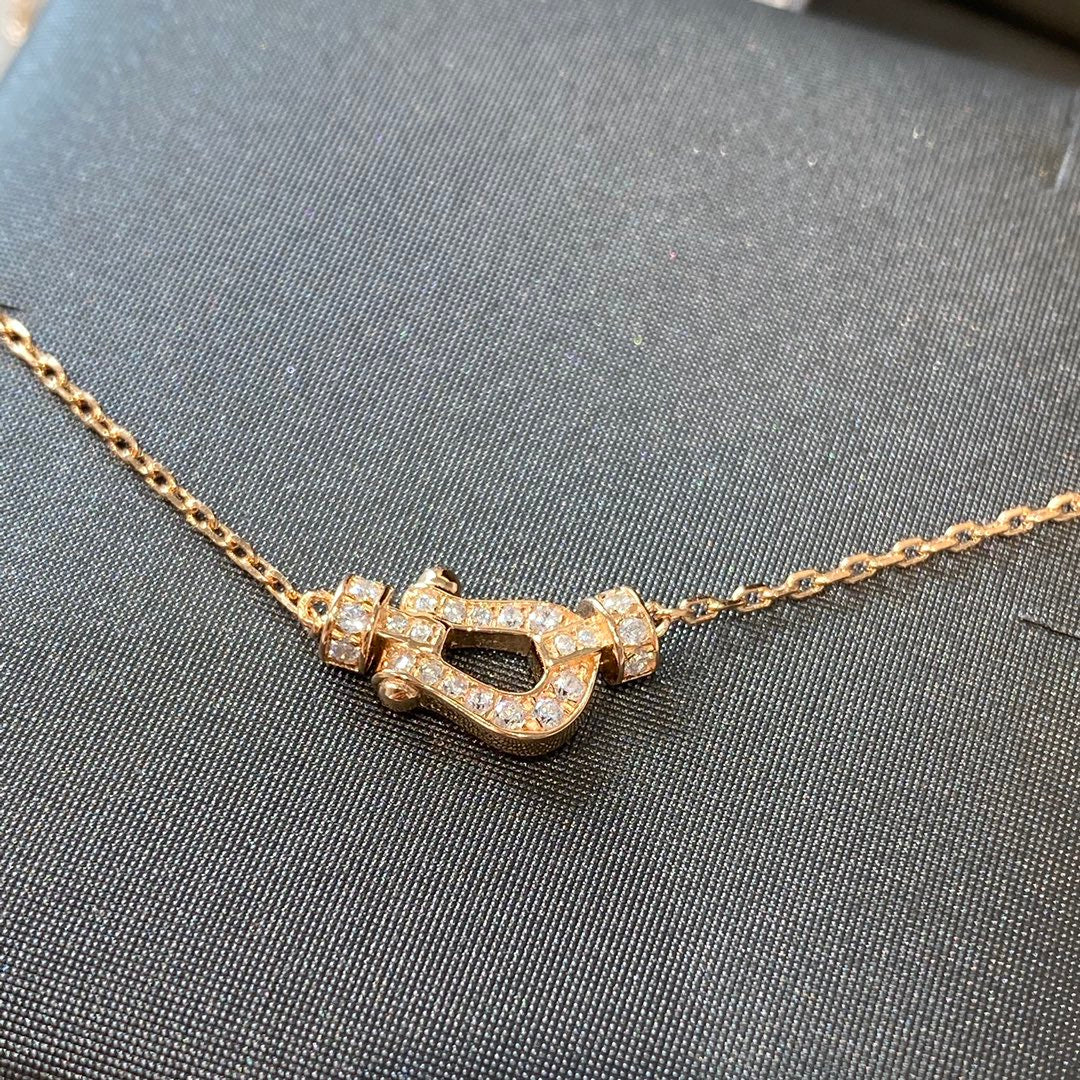 [⭐Aura]FORCE 10 DIAMOND PINK GOLD NECKLACE MINI MODEL