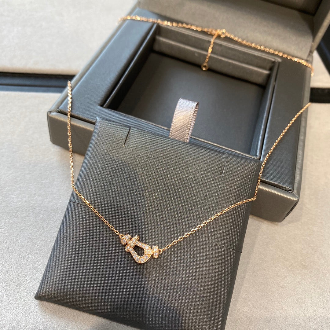 [⭐Aura]FORCE 10 DIAMOND PINK GOLD NECKLACE MINI MODEL