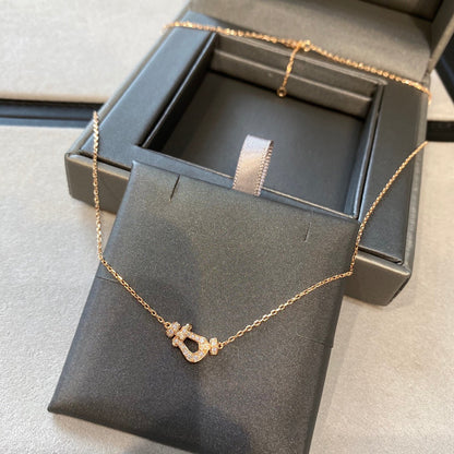 [⭐Aura]FORCE 10 DIAMOND PINK GOLD NECKLACE MINI MODEL