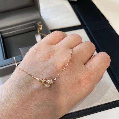 [⭐Aura]FORCE 10 DIAMOND PINK GOLD NECKLACE MINI MODEL