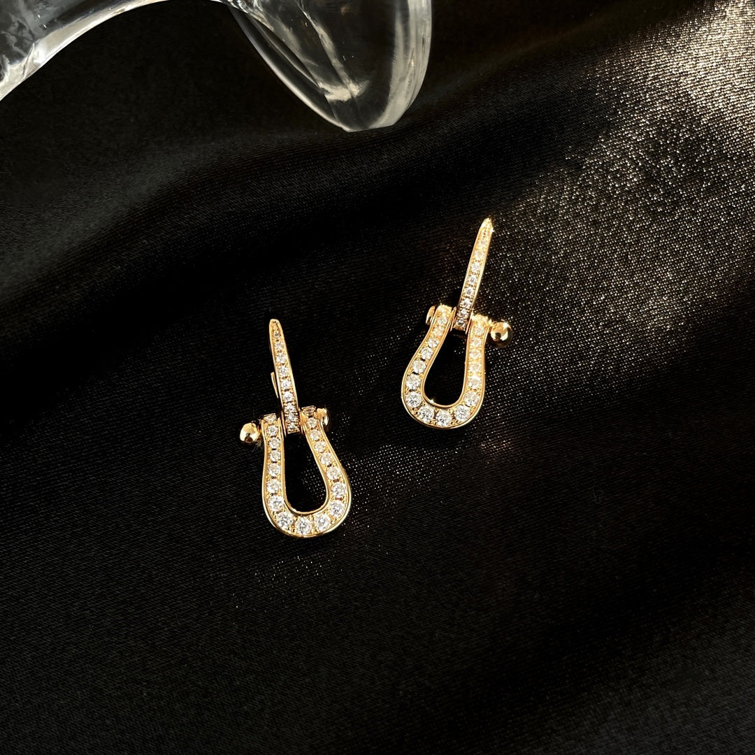 [⭐Aura]FORCE 10 FULL DIAMOND DROP EARRINGS MEDIUM MODEL