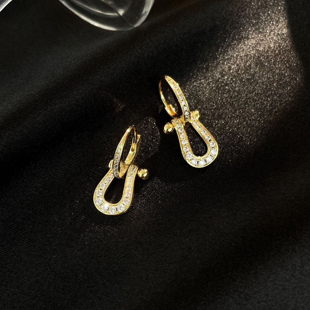 [⭐Aura]FORCE 10 FULL DIAMOND DROP EARRINGS MEDIUM MODEL