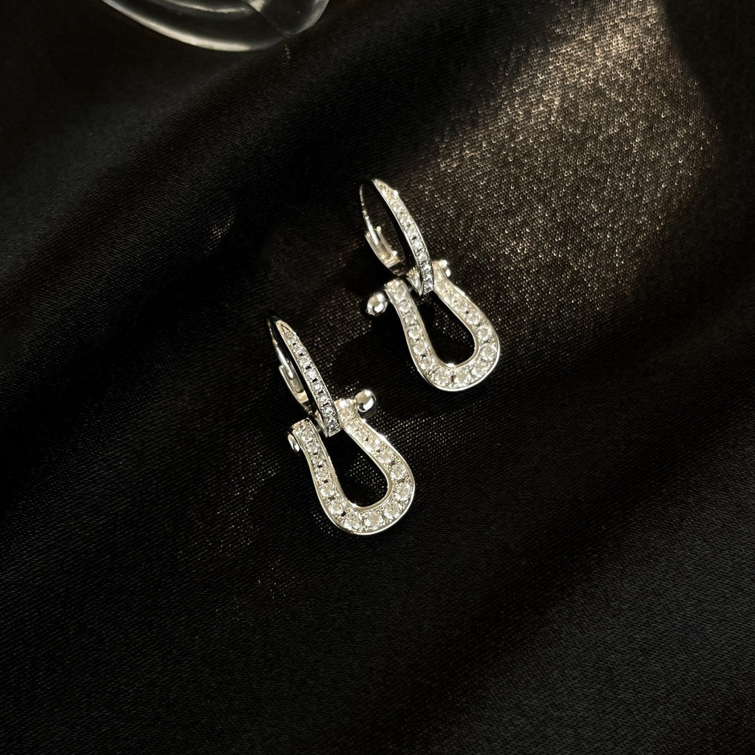 [⭐Aura]FORCE 10 FULL DIAMOND DROP EARRINGS MEDIUM MODEL