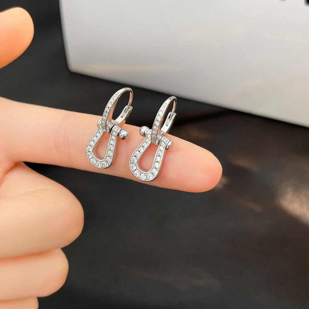 [⭐Aura]FORCE 10 FULL DIAMOND DROP EARRINGS MEDIUM MODEL