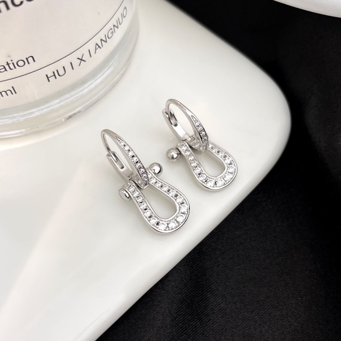 [⭐Aura]FORCE 10 FULL DIAMOND DROP EARRINGS MEDIUM MODEL
