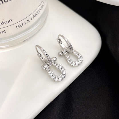 [⭐Aura]FORCE 10 FULL DIAMOND DROP EARRINGS MEDIUM MODEL