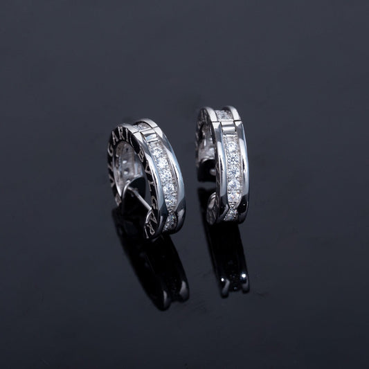 [⭐Aura]ZERO 1 MINI SILVER DIAMOND EARRINGS