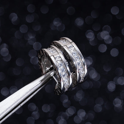 [⭐Aura]ZERO 1 MINI SILVER DIAMOND EARRINGS