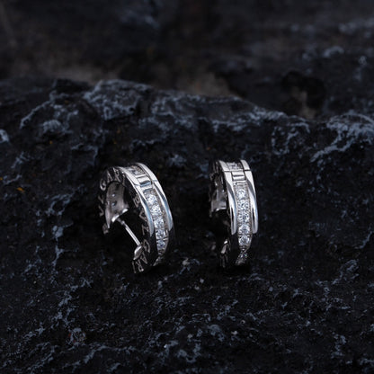 [⭐Aura]ZERO 1 MINI SILVER DIAMOND EARRINGS