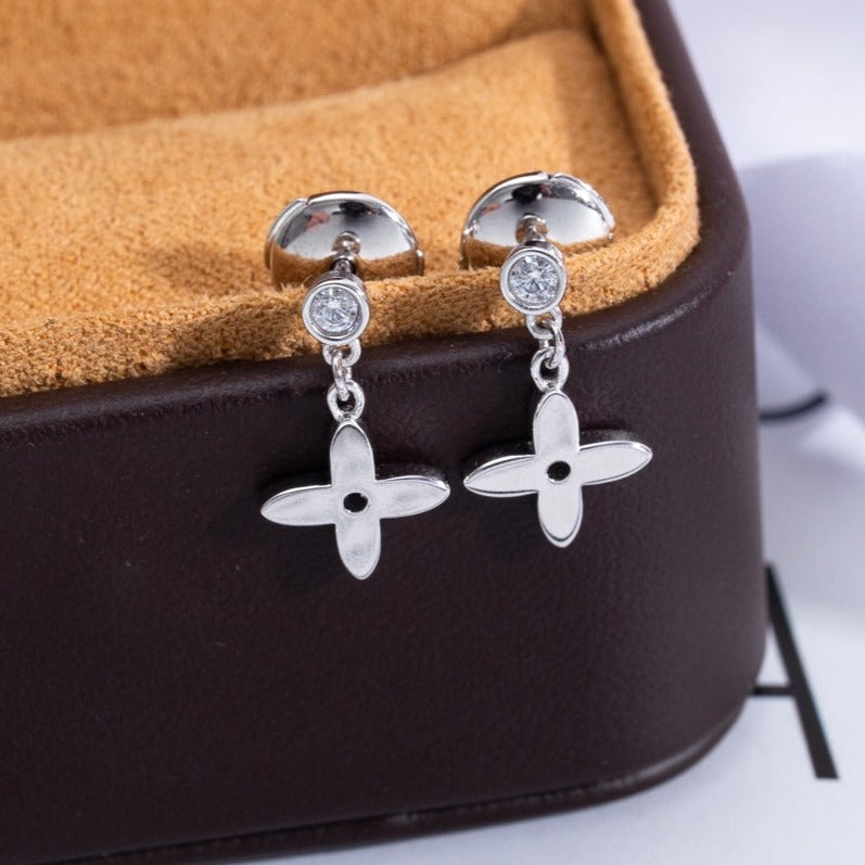 [⭐Aura]VIDYLLE SILVER DIAMOND MINI DROP EARRINGS