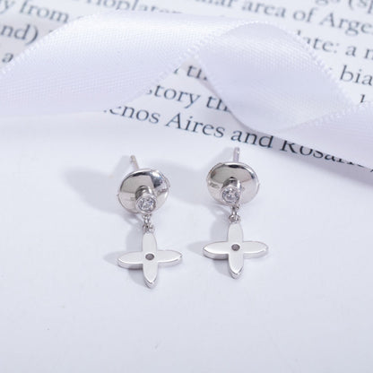 [⭐Aura]VIDYLLE SILVER DIAMOND MINI DROP EARRINGS